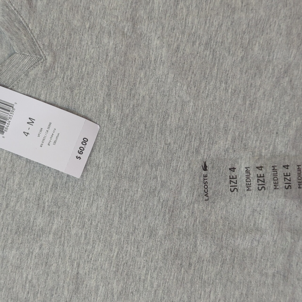 Lacoste new authentic V-Neck T-shirt - flaw - Picture 3 of 12